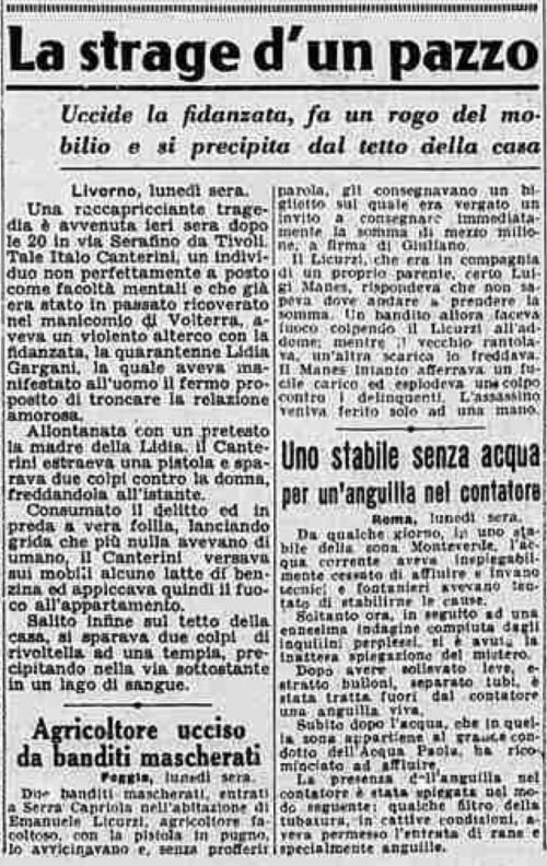 La strage d'un pazzo - Manicomio di Volterra La strage d’un pazzo