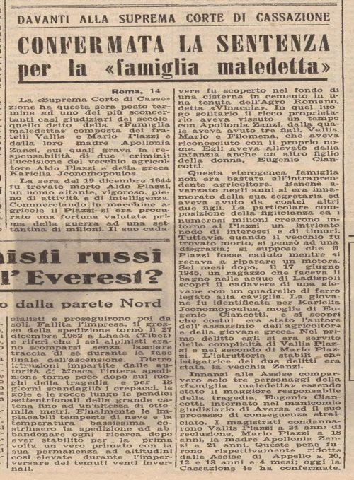 Confermata la sentenza per la «famiglia maledetta» - Manicomio di Volterra Confermata la sentenza per la «famiglia maledetta»