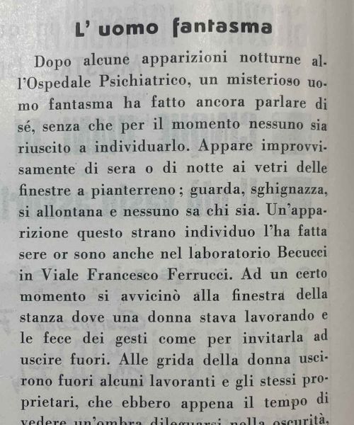 Manicomio di Volterra - Manicomio di Volterra L'uomo fantasma