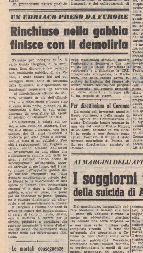 Un ubriaco preso da furore - Rinchiuso nella gabbia finisce con il demolirla - Manicomio di Volterra Un ubriaco preso da furore – Rinchiuso nella gabbia finisce con il demolirla