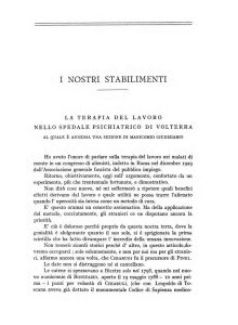 La terapia del lavoro nello spedale psichiatrico di Volterra