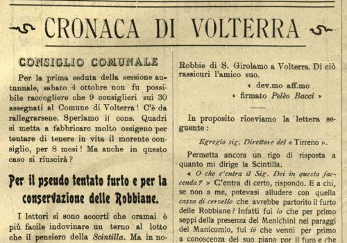 Per il pseudo tentato furto e per la conservazione delle Robbiane