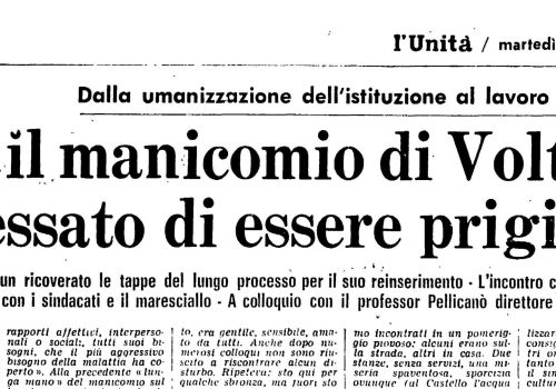 Come il manicomio di Volterra ha cessato di essere prigione