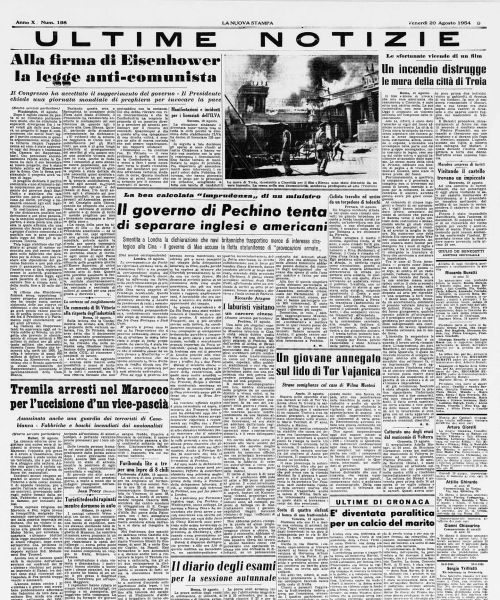 Catturato uno degli evasi dal manicomio di Volterra (1954)