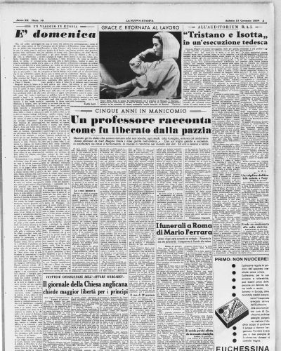 Un professore racconta come fu liberato dalla pazzia