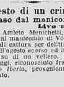 l'arresto di un criminale evaso dal manicomiol'arresto di un criminale evaso dal manicomio