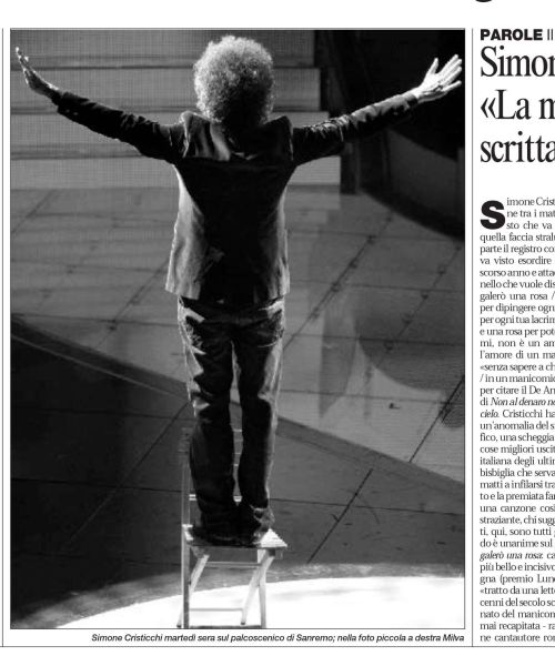 Simone Cristicchi: la mia canzone scritta da un matto
