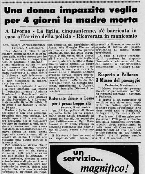 donna impazzita veglia per 4 giorni la madre morta