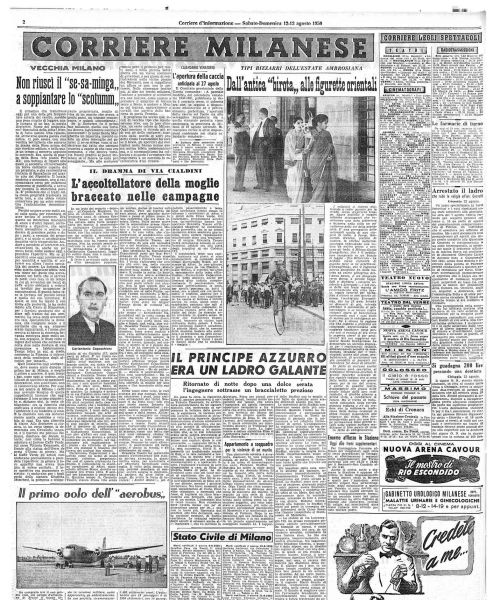 Appartamento a soqquadro per le violenze di un marito - 12 agosto 1950