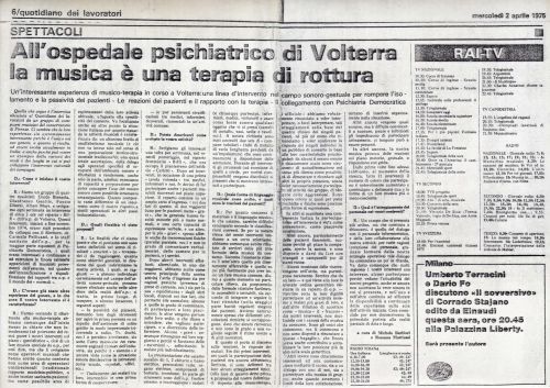 All'ospedale psichiatrico di Volterra la musica è una terapia di rottura - Manicomio di Volterra All’ospedale psichiatrico di Volterra la musica è una terapia di rottura