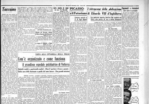 "Com'è organizzato e come funziona il grandioso ospedale psichiatrico di Volterra" di Liana Millu