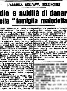 Odio e avidità di danaro nella «famiglia maledetta»
