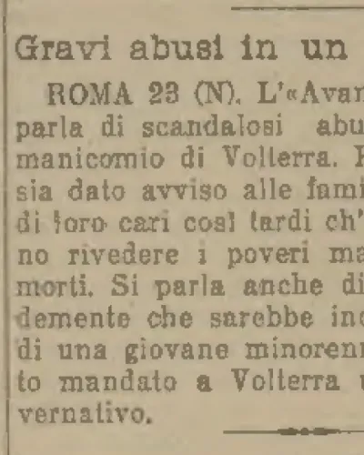 Gravi abusi in un manicomio