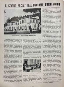 Il centro sociale dell'Ospedale Psichiatrico