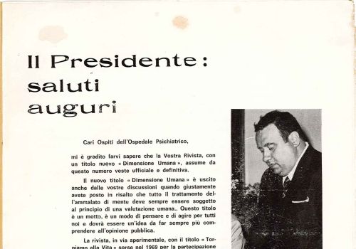 Il Presidente: saluti auguri