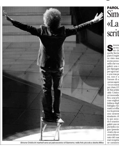 Simone Cristicchi: la mia canzone scritta da un matto