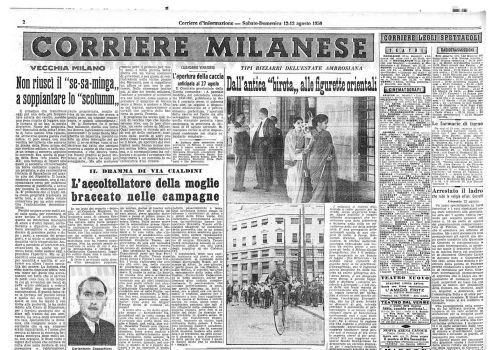 Appartamento a soqquadro per le violenze di un marito - 12 agosto 1950