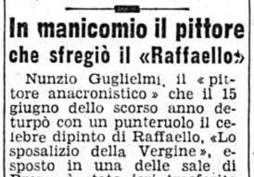 In manicomio il pittore che sfregiò il Raffaello