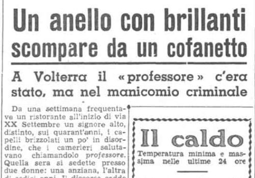 Un anello con brillanti scompare da un cofanetto