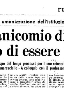 Come il manicomio di Volterra ha cessato di essere prigione