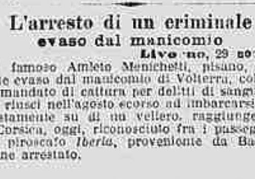 l'arresto di un criminale evaso dal manicomiol'arresto di un criminale evaso dal manicomio