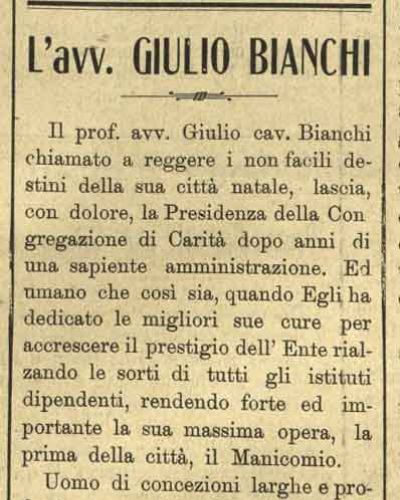 L'avv. Giulio Bianchi (1914)