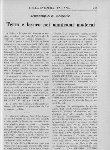 Terra e lavoro nei manicomi moderni - L'educatore della Svizzera italiana - 1934