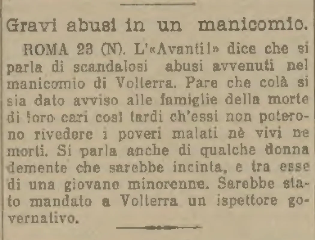 Gravi abusi in un manicomio