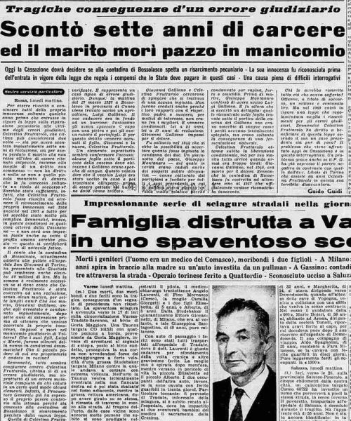 Sconto sette anni di carcere ed il marito morì pazzo in manicomio