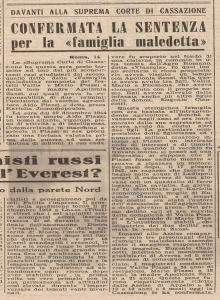 Confermata la sentenza per la «famiglia maledetta»