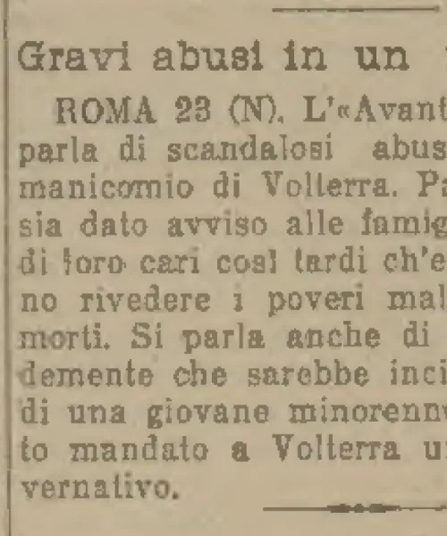 Gravi abusi in un manicomio