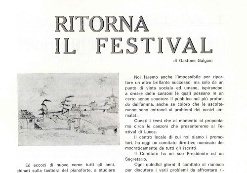 Ritorna il FESTIVAL