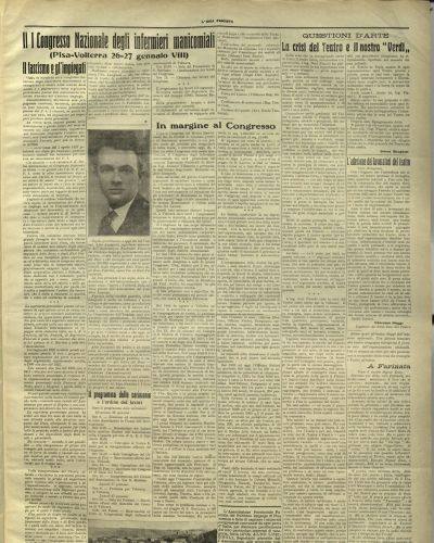 Il 1° Congresso Nazionale degli infermieri manicomiali
