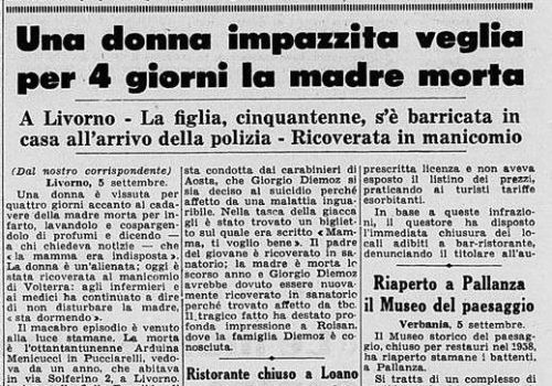 donna impazzita veglia per 4 giorni la madre morta