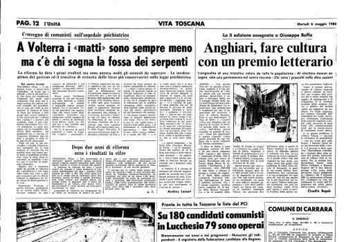A Volterra i «matti» sono sempre meno