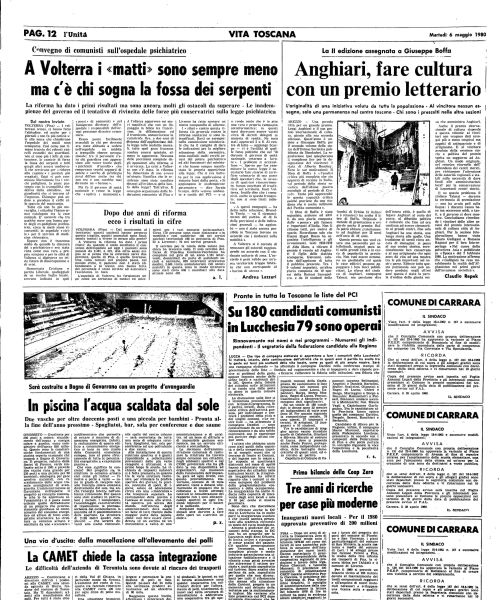 Manicomio di Volterra - Manicomio di Volterra A Volterra i «matti» sono sempre meno