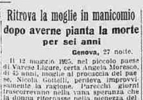 Ritrova la moglie in manicomio