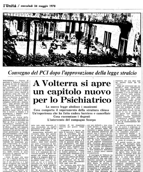 A Volterra si apre un capitolo nuovo per lo psichiatrico