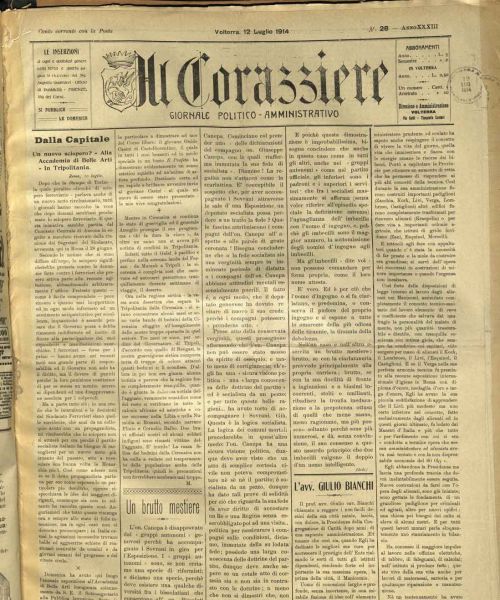 L'avv. Giulio Bianchi articolo del corazziere del 1914 - pagina 1