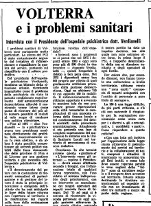Volterra e i problemi sanitari