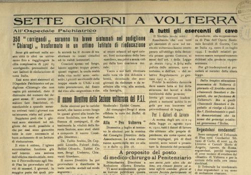 350 corrigendi saranno sistemati nel padiglione Chiarugi