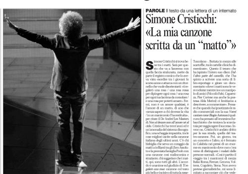 Simone Cristicchi: la mia canzone scritta da un matto
